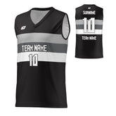Basketball Jersey Horizontal Strips - Black